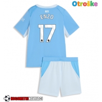 Otroške Nogometnih dresov Manchester City Enzo Fernandez #17 Domači 2026-27 Kratki rokavi (+ hlače)